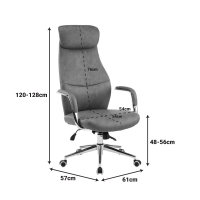 Καρέκλα γραφείου διευθυντή Ferka pakoworld καφέ pu 64x71x120-128εκ Καρέκλα γραφείου διευθυντή Ferka pakoworld καφέ pu 64x71x120-128εκ