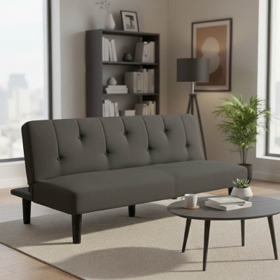 Καναπές-κρεβάτι Breathe pakoworld ύφασμα ανθρακί 167x77x73εκ Καναπές-κρεβάτι Breathe pakoworld ύφασμα ανθρακί 167x77x73εκ