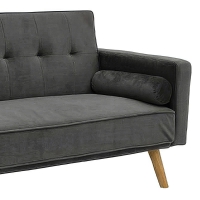 Καναπές-κρεβάτι Success pakoworld 3θέσιος βελούδο σε ανθρακί απόχρωση 190x80x84εκ