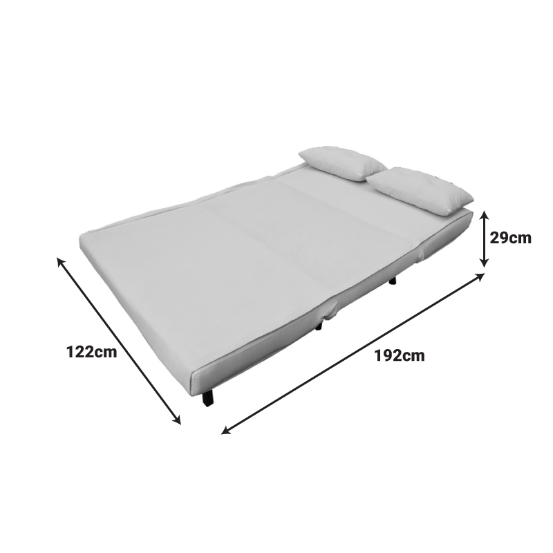 Καναπές-κρεβάτι Josuane pakoworld διθέσιος μπεζ βελούδο και ξύλινο πόδι σε μαύρη απόχρωση 122x80x81εκ