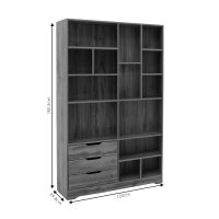 Βιβλιοθήκη Lucinda pakoworld sonoma 120x29.8x180.5εκ Βιβλιοθήκη Lucinda pakoworld sonoma 120x29.8x180.5εκ