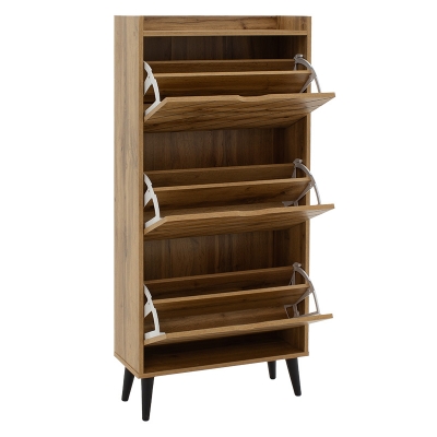 Παπουτσοθήκη Thelma pakoworld 12 ζεύγων oak 60x23.8x131.6εκ Παπουτσοθήκη Thelma pakoworld 12 ζεύγων oak 60x23.8x131.6εκ