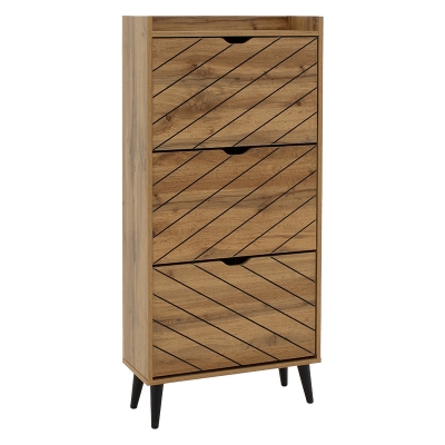 Παπουτσοθήκη Thelma pakoworld 12 ζεύγων oak 60x23.8x131.6εκ Παπουτσοθήκη Thelma pakoworld 12 ζεύγων oak 60x23.8x131.6εκ