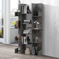 Βιβλιοθήκη Charles pakoworld μελαμίνης γκρι oak 90x31x182.5εκ Βιβλιοθήκη Charles pakoworld μελαμίνης γκρι oak 90x31x182.5εκ