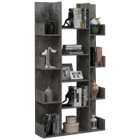 Βιβλιοθήκη Charles pakoworld μελαμίνης γκρι oak 90x31x182.5εκ Βιβλιοθήκη Charles pakoworld μελαμίνης γκρι oak 90x31x182.5εκ