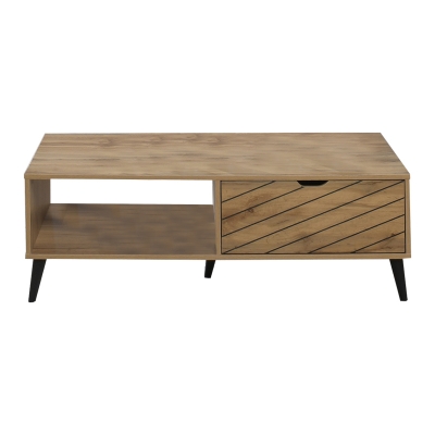Τραπέζι σαλονιού Thelma pakoworld oak μελαμίνης 120x60x41.6εκ Τραπέζι σαλονιού Thelma pakoworld oak μελαμίνης 120x60x41.6εκ