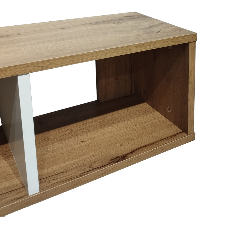 Ραφιέρα τοίχου Flevior pakoworld σε sonoma με λευκή απόχρωση 90x22x25.6εκ Ραφιέρα τοίχου Flevior pakoworld σε sonoma με λευκή απόχρωση 90x22x25.6εκ