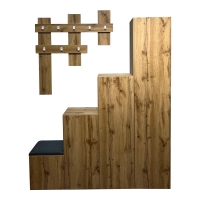 Έπιπλο εισόδου Nenich pakoworld σε sonoma απόχρωση 150x37x180εκ Έπιπλο εισόδου Nenich pakoworld σε sonoma απόχρωση 150x37x180εκ