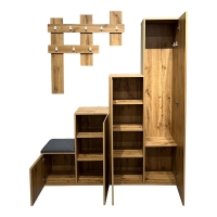 Έπιπλο εισόδου Nenich pakoworld σε sonoma απόχρωση 150x37x180εκ Έπιπλο εισόδου Nenich pakoworld σε sonoma απόχρωση 150x37x180εκ
