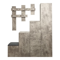 Έπιπλο εισόδου Nenich pakoworld σε γκρι oak απόχρωση 150x37x180εκ Έπιπλο εισόδου Nenich pakoworld σε γκρι oak απόχρωση 150x37x180εκ