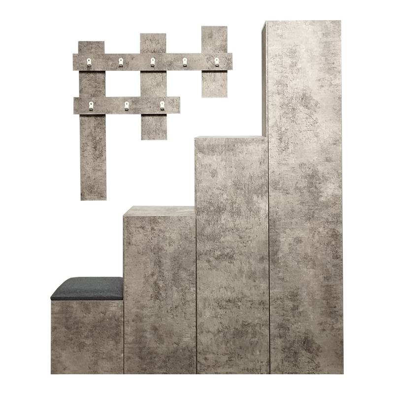 Έπιπλο εισόδου Nenich pakoworld σε γκρι oak απόχρωση 150x37x180εκ Έπιπλο εισόδου Nenich pakoworld σε γκρι oak απόχρωση 150x37x180εκ