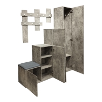 Έπιπλο εισόδου Nenich pakoworld σε γκρι oak απόχρωση 150x37x180εκ Έπιπλο εισόδου Nenich pakoworld σε γκρι oak απόχρωση 150x37x180εκ