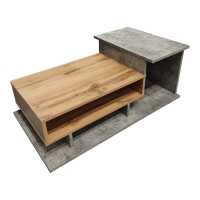 Τραπέζι σαλονιού Nuvele pakoworld σε γκρι antique-sonoma απόχρωση 90x50x35εκ Τραπέζι σαλονιού Nuvele pakoworld σε γκρι antique-sonoma απόχρωση 90x50x35εκ