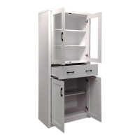 Βιτρίνα-ντουλάπα Nisso pakoworld σε λευκή απόχρωση 80x40x183.5εκ Βιτρίνα-ντουλάπα Nisso pakoworld σε λευκή απόχρωση 80x40x183.5εκ
