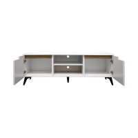 Έπιπλο τηλεόρασης Kemvio pakoworld  sonoma-λευκό 120x38x44εκ