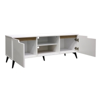 Έπιπλο τηλεόρασης Kemvio pakoworld  sonoma-λευκό 150x38x44εκ