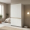 Ντουλάπα τρίφυλλη Merzia pakoworld  sonoma-λευκό 120x46.5x183εκ