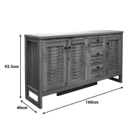 Μπουφές Beles pakoworld sonoma 160x40x93.5εκ Μπουφές Beles pakoworld sonoma 160x40x93.5εκ