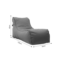 Πουφ ξαπλώστρα Lara pakoworld αδιάβροχο μπεζ