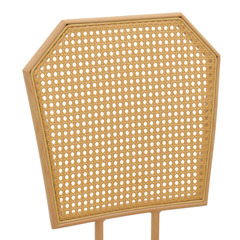 Σκαμπό μπαρ Camilla I pakoworld φυσικό pe rattan με μπεζ ύφασμα και μέταλλο σε φυσική απόχρωση 47.5x58x117εκ