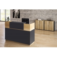 Γραφείο reception Lotus pakoworld σε χρώμα φυσικό - ανθρακί 180x70x110εκ Γραφείο reception Lotus pakoworld σε χρώμα φυσικό - ανθρακί 180x70x110εκ