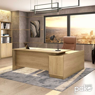 Γραφείο εργασίας επαγγελματικό Amazon pakoworld αριστερή γωνία χρώμα sonoma 180x160x76εκ Γραφείο εργασίας επαγγελματικό Amazon pakoworld αριστερή γωνία χρώμα sonoma 180x160x76εκ