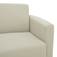 Καναπές τριθέσιος Sidica pakoworld PU σε μπεζ απόχρωση 185x82x81εκ