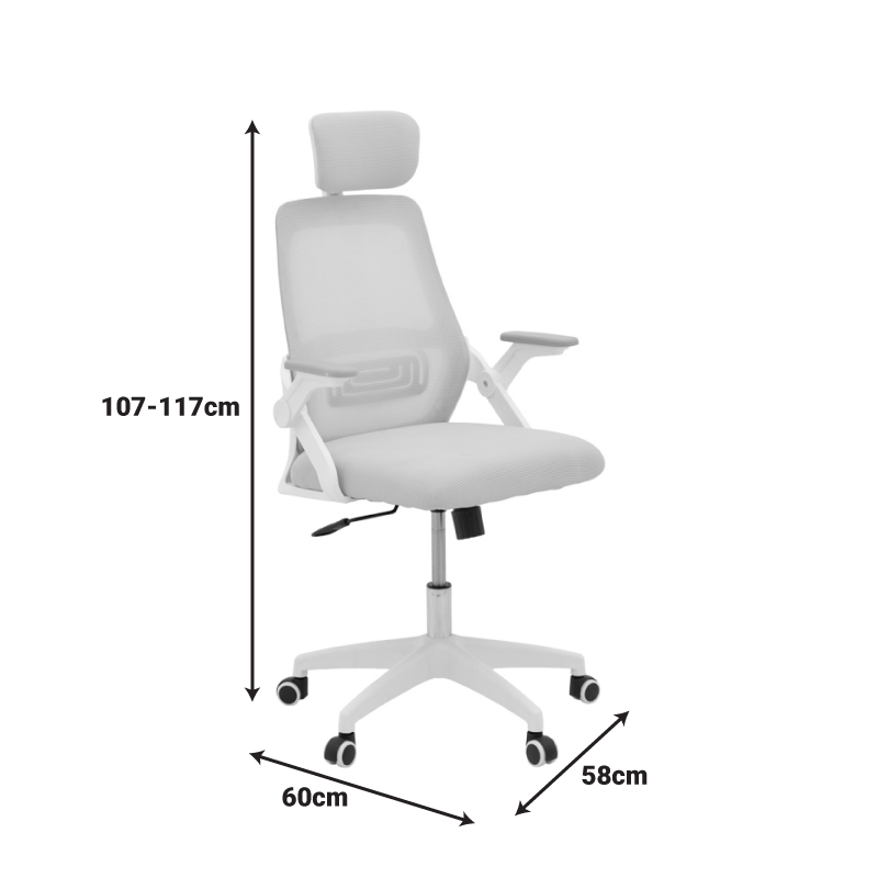 Καρέκλα γραφείου Peja pakoworld mesh ύφασμα μαύρο 58x60x107-117εκ Καρέκλα γραφείου Peja pakoworld mesh ύφασμα μαύρο 58x60x107-117εκ