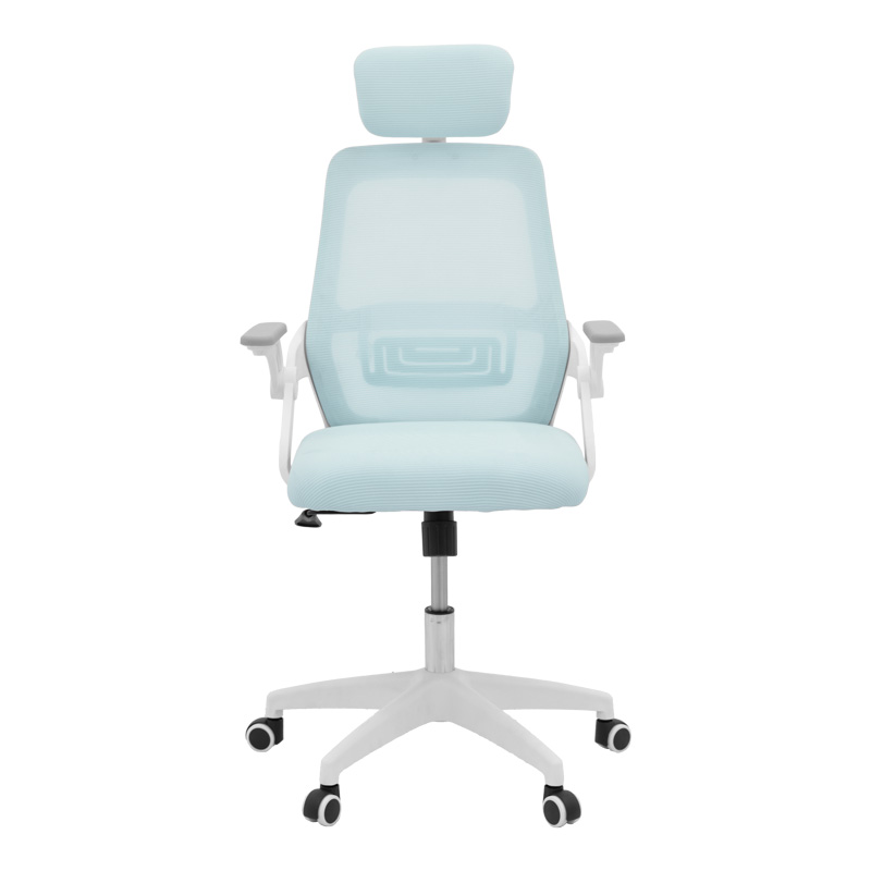 Καρέκλα γραφείου Peja pakoworld mesh ύφασμα μέντα-σκελετός λευκό 58x60x107-117εκ