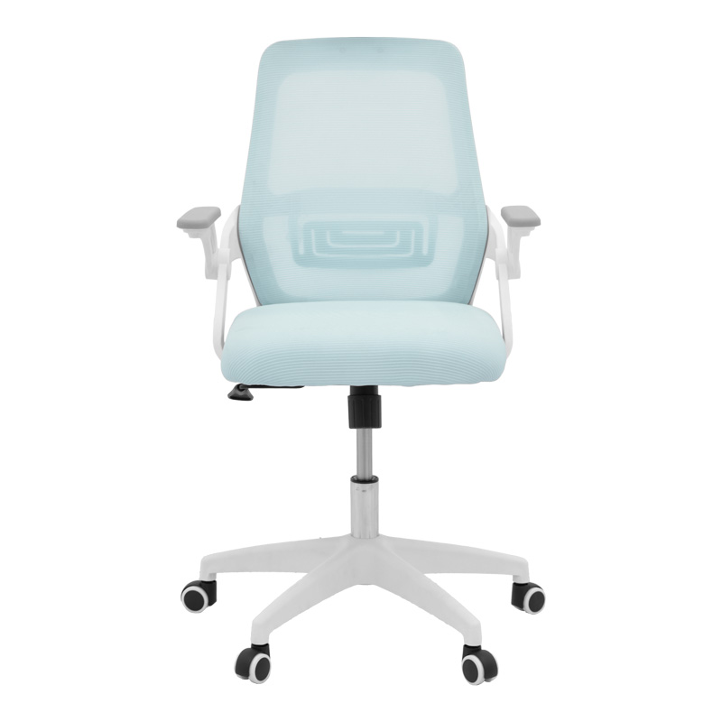 Καρέκλα γραφείου Reji pakoworld mesh ύφασμα σιελ-σκελετός λευκό 58x60x89-99εκ