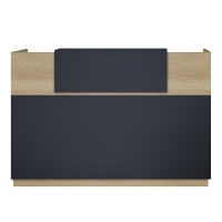Γραφείο reception Lotus pakoworld σε χρώμα φυσικό - ανθρακί 200x70x110εκ