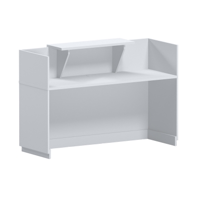 Γραφείο reception Lotus pakoworld σε λευκή απόχρωση 140x70x110εκ