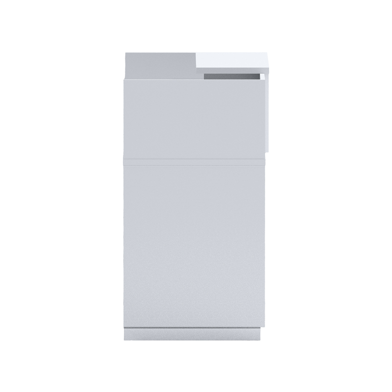 Γραφείο reception Lotus pakoworld σε λευκή απόχρωση 140x70x110εκ