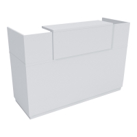 Γραφείο reception Lotus pakoworld σε λευκή απόχρωση 180x70x110εκ