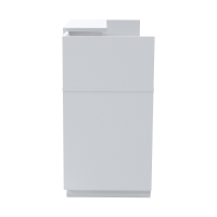 Γραφείο reception Lotus pakoworld σε λευκή απόχρωση 180x70x110εκ