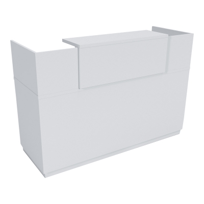 Γραφείο reception Lotus pakoworld σε λευκή απόχρωση 180x70x110εκ