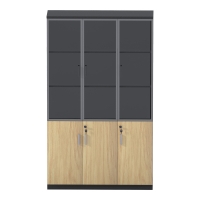 Ντουλάπα γραφείου με γυάλινες πόρτες Lotus pakoworld χρώμα φυσικό - ανθρακί 120x40x200εκ Ντουλάπα γραφείου με γυάλινες πόρτες Lotus pakoworld χρώμα φυσικό - ανθρακί 120x40x200εκ