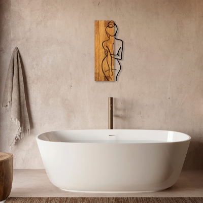 Διακοσμητικό τοίχου Kelesipo pakoworld ξύλο πεύκου σε φυσική απόχρωση με μαύρο μέταλλο 27x3x58εκ Διακοσμητικό τοίχου Kelesipo pakoworld ξύλο πεύκου σε φυσική απόχρωση με μαύρο μέταλλο 27x3x58εκ