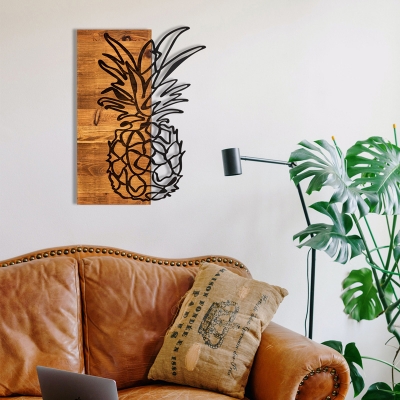 Διακοσμητικό τοίχου Pinable pakoworld ξύλο πεύκου σε φυσική απόχρωση με μαύρο μέταλλο 42x3x58εκ Διακοσμητικό τοίχου Pinable pakoworld ξύλο πεύκου σε φυσική απόχρωση με μαύρο μέταλλο 42x3x58εκ