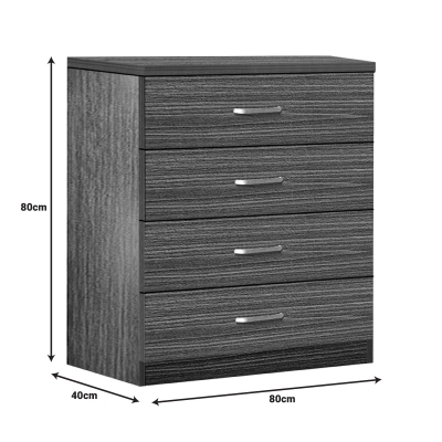 Συρταριέρα Killian pakoworld  με 4 συρτάρια zebrano 80x40x80εκ Συρταριέρα Killian pakoworld  με 4 συρτάρια zebrano 80x40x80εκ