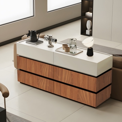 Συρταριέρα Sonlen pakoworld mdf σε καρυδί-μπεζ απόχρωση 120x40x72εκ Συρταριέρα Sonlen pakoworld mdf σε καρυδί-μπεζ απόχρωση 120x40x72εκ