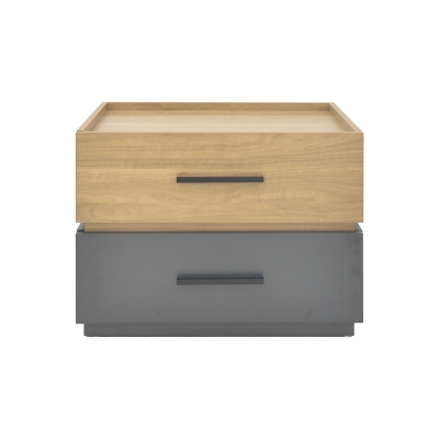 Κομοδίνο Sonlen pakoworld mdf σε sonoma-ανθρακί απόχρωση 60x40x44.5εκ Κομοδίνο Sonlen pakoworld mdf σε sonoma-ανθρακί απόχρωση 60x40x44.5εκ