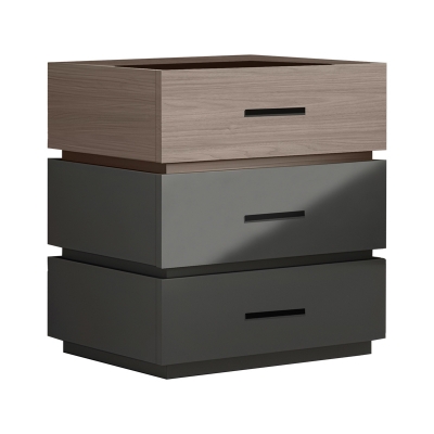 Κομοδίνο Sonlen pakoworld mdf σε sonoma-ανθρακί απόχρωση 60x40x66εκ Κομοδίνο Sonlen pakoworld mdf σε sonoma-ανθρακί απόχρωση 60x40x66εκ