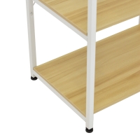 Ραφιέρα επιδαπέδια Depo pakoworld μέταλλο λευκό-mdf σε φυσική απόχρωση 60x40x120εκ