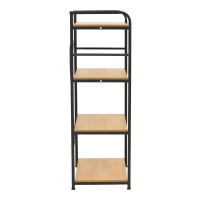 Ραφιέρα επιδαπέδια Depo pakoworld μέταλλο μαύρο-mdf σε oak απόχρωση 60x40x120εκ