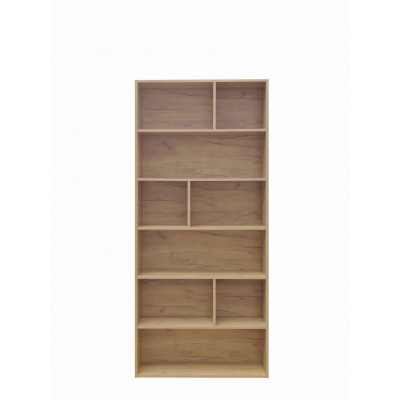 Βιβλιοθήκη Evergin pakoworld mdf σε oak απόχρωση 80x30x180εκ Βιβλιοθήκη Evergin pakoworld mdf σε oak απόχρωση 80x30x180εκ