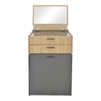 Τουαλέτα κρεβατοκάμαρας Sonlen pakoworld ανθρακί-sonoma 60x45x130εκ Τουαλέτα κρεβατοκάμαρας Sonlen pakoworld ανθρακί-sonoma 60x45x130εκ