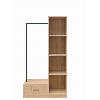 Έπιπλο εισόδου Erdeco pakoworld mdf σε φυσική απόχρωση 80x40x150εκ Έπιπλο εισόδου Erdeco pakoworld mdf σε φυσική απόχρωση 80x40x150εκ