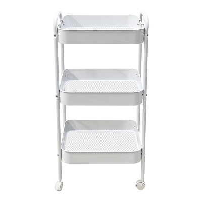 Τρόλλεϊ-ραφιέρα Nedea pakoworld μέταλλο λευκό 41x30x77εκ