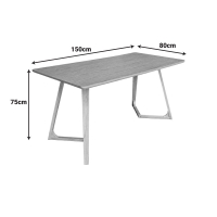 Τραπέζι Pendra pakoworld καρυδί mdf επιφάνεια με πόδι ξύλο μασίφ 150x80x75εκ
